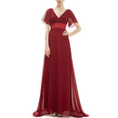 Evening Dresses Padded Trailing Flutter Summer Style Dresses, Size:S(Red)