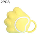2 PCS Household Massage Shampoo Multifunctional Silicone Cat Claw Bath Brush(Yellow)
