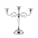 Retro Candlestick Home Decoration Living Room Cafe Theme Restaurant Jewelry Candlelight Dinner Props Gifts, Style:Silver-3 Arms