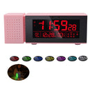 TS-P30 Multifunctional Night Light Alarm Digital Clock with FM Radio & Temperature / Humidity Display & IR Sensor Function(Pink)