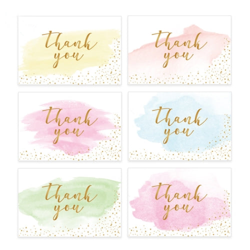 4 PCS Greeting Card Thank You Card Set Thanksgiving Holiday Gift Watercolor Card(418