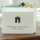 40 PCS Retro Blessing Birthday High-End Thank You Message Card Lover Thanksgiving Christmas Day Greeting Card(12-Arc De Triomphe)
