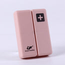 3 PCS Folding Portable Sealed and Dispensing Small Pill Box(Pink)