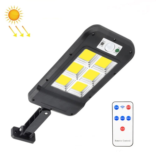 Solar Wall Light Outdoor Waterproof Human Body Induction Garden Lighting Household Street Light 6 x 25COB With Remote Control