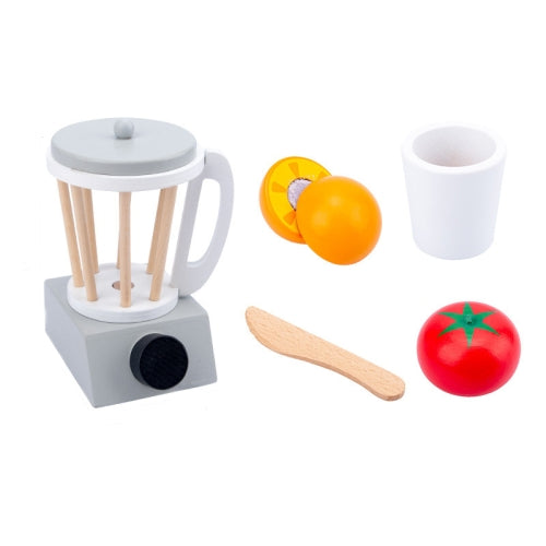 Children Simulation Kitchen Set Baby Wooden Food Cutting Pretend Play Toy Juicer