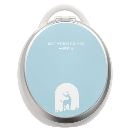 Desktop Cosmetic Storage Box With LED Light With Mirror, Colour: Blue (Deluxe Edition)