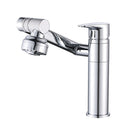 Universal Swivel Faucet Bathroom Hot & Cold Dual-Out Mode Faucet, Specification: Short HT-805065