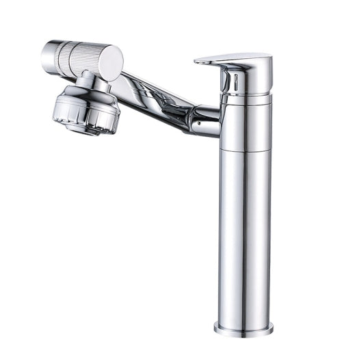 Universal Swivel Faucet Bathroom Hot & Cold Dual-Out Mode Faucet, Specification: High HT-805065-1