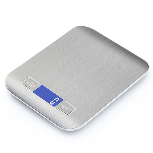 Stainless Steel Small Food Electronic Scale Kitchen Portable Baking Electronic Scale, Colour: 5kg/1g (Battery Model White)