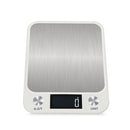 Small Kitchen Food Scale Stainless Steel Electronic Kitchen Scale 10kg/1g (Battery English Version White)