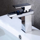 Bathroom Wide Mouth Faucet Square Sink Single Hole Basin Faucet, Specification: HT-81566 Electroplating Short Type
