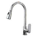 Kitchen Touch Sensor Faucet Sink Pull-Out Rotary Hot & Cold Faucet(Silver)