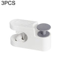 3 PCS Mop Hook Wall Hanging Bathroom Mop Storage Fixed Buckle Broom Holder, Colour: White Single Card Slot
