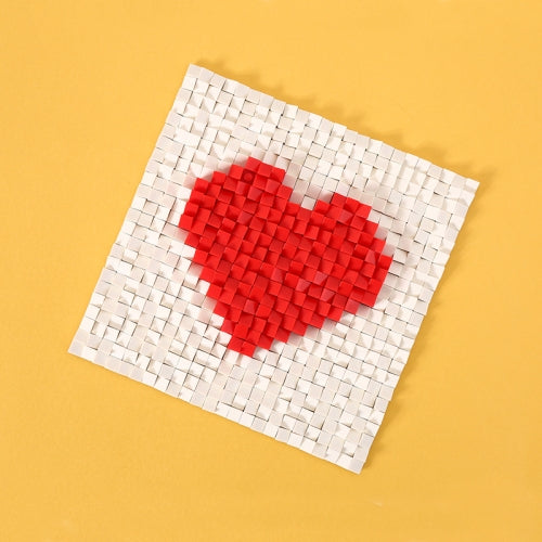 Love Building Blocks Toy Particle Assembly Photo Frame Decoration Gift, Colour: White Blocks without Frame