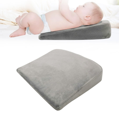 Memory Foam Infant Triangle Slope Cushion Pregnant Women Newborn Nursing Pillow, Colour: Crystal Soft Gray