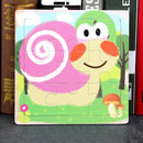5 PCS KBX-017 Children Wooden Picture Puzzle Baby Early Education Toys(Snails)