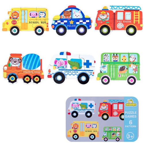 DUOQU Children Early Education Picture Puzzle Toy Box Set(Transportation)