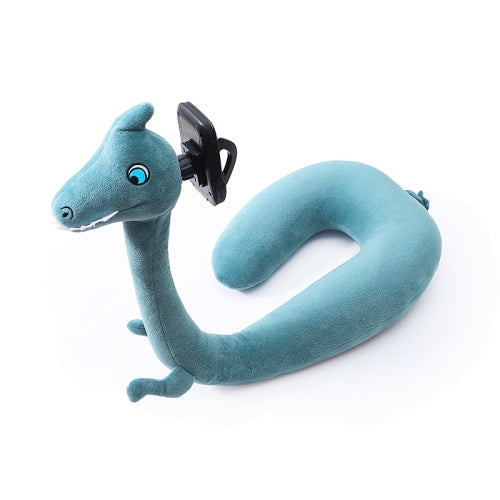 U-Shaped Pillow Cervical Vertebrae Neck Pillow Pillow Lazy Holder Cartoon Animal Mobile Phone Holder Lake Blue Dinosaur 30x75cm