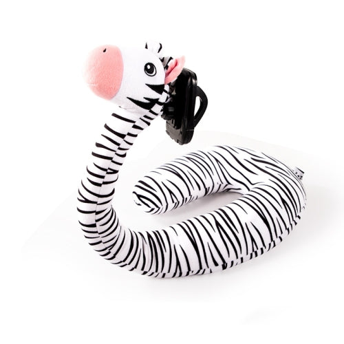 U-Shaped Pillow Cervical Vertebrae Neck Pillow Pillow Lazy Holder Cartoon Animal Mobile Phone Holder Comfortable Zebra 30x75cm