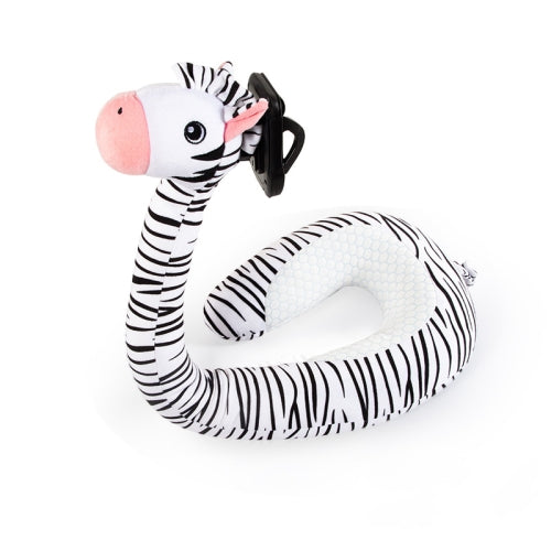 U-Shaped Pillow Cervical Vertebrae Neck Pillow Pillow Lazy Holder Cartoon Animal Mobile Phone Holder Cold Silk Zebra 30x75cm