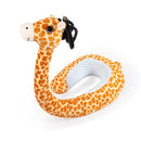 U-Shaped Pillow Cervical Vertebrae Neck Pillow Pillow Lazy Holder Cartoon Animal Mobile Phone Holder Cold Silk Giraffe 30x75cm