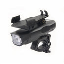 500LM Bicycle Light Mobile Phone Holder Multi-Function Riding Front Light With Horn 2400 mAh (Black)