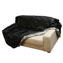 Outdoor Bench Dust Cover Furniture Cover, Size: 3 Seats 163x66x89cm(210D Outer Black Inner Silver)