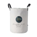 Foldable Laundry Basket Household Toys Storage Basket Drawstring With Lid Laundry Basket , Style: Round