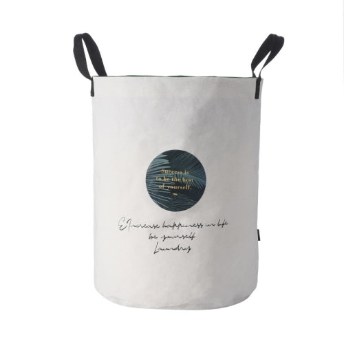 Foldable Laundry Basket Household Toys Storage Basket Drawstring With Lid Laundry Basket , Style: Round