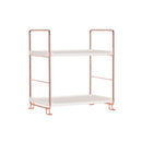 Bathroom Multi-Layer Iron Art Shelf Cosmetics Storage Rack Kitchen Supplies Layered Organizer, Colour: Rose Gold 2 Layers
