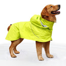 Pet Adjustable Waterproof Nylon Cloth High Collar Detachable Dog Raincoat, Size: S(Fluorescent Green)