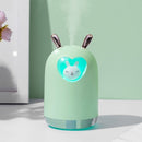 LLD-J202 Home Mini USB Desktop Air Humidifier Colorful Night Light Cute Bunny Air Humidifier(Green)