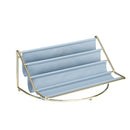 Desktop Racks Multi-Layer Wrought Iron Leather Storage Tray Keys Sundries Tablet Computers Watches Organize Creative Ornaments, Colour: Blue Large