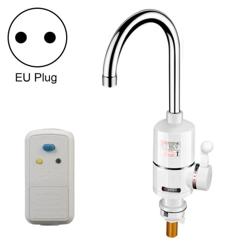 Digital Display Electric Heating Faucet Instant Hot Water Heater EU Plug Lamp Display Elbow With Leakage Protection