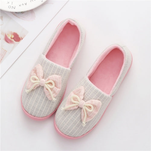 Autumn And Winter Non-Slip Confinement Shoes Pregnant Women Postpartum Home Cotton Slippers, Size: 39-40(Gray)