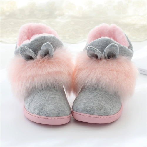 Autumn And Winter Warm Shoes Soft Soled Confinement Shoes Pregnant Women Postpartum Indoor Thick Soled Warm Home Shoes, Size: 37-38(Gray)