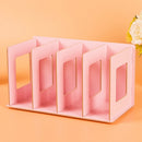 Cd01 Home Multifunctional Storage DIY Creative CD Rack Wooden DVD Rack Student Bookshelf(Light Pink)