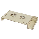 2 PCS Laptop Computer Increased Rack Office Desktop Storage Box Storage Rack Bracket(Oak)