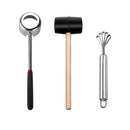 3 in 1 304 Stainless Steel Coconut Opener Tool Coconut Shell Shaving Tool Set