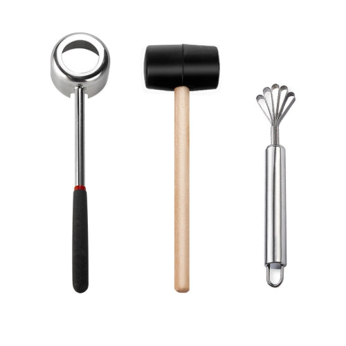 3 in 1 304 Stainless Steel Coconut Opener Tool Coconut Shell Shaving Tool Set