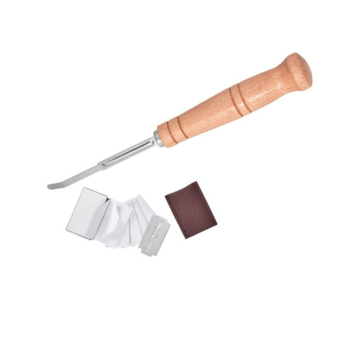 2 PCS Bread Trimming French Stick Cutting Knife Dough Bisector Curved Stainless Steel Dough Cutter With Wooden Handle