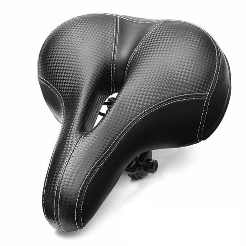 Mountain Bike Seat Comfortable Bike Seat Thick Soft Elastic Sponge(Black)