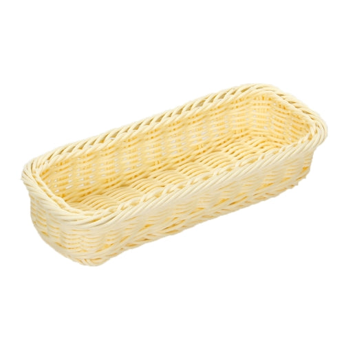 2 PCS Rattan Woven Basket Cutlery & Fork Storage Basket(Creamy-white)