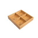Hot Pot Bamboo Plate Compartmental Platter Vegetable Wood Tray Set Small Four Grid Bamboo Plate