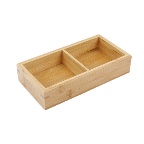 Hot Pot Bamboo Plate Compartmental Platter Vegetable Wood Tray Set Two Grid Plate