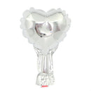 50 PCS Wedding Holiday Party Decoration Love Light Board Aluminum Foil Balloon, Specification:5inch Heart Shaped(Silver)