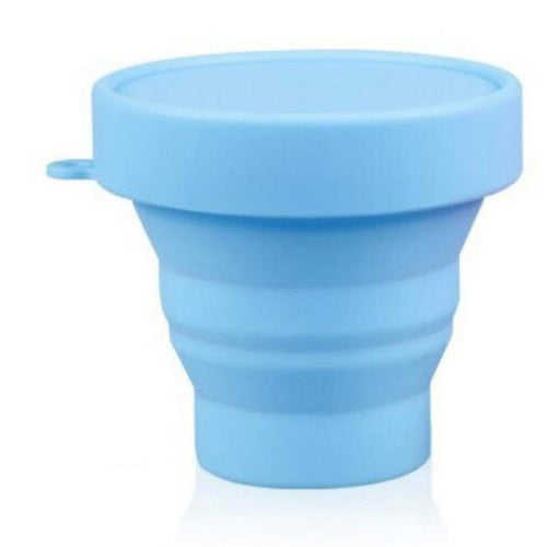 Portable Silicone Outdoor Camping Sports Eco-friendly Folding Telescopic Cup(Blue)
