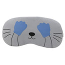 3 PCS Cartoon Eye Mask Soft Padded Sleep Travel Shade Cover Rest Relax Eye Sleeping Mask Case(Blue Hand)