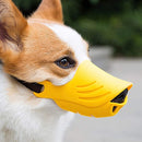 Dog Muzzle Cover Tedike Fund Fur Dog Muzzle Cover Anti-Bite Mouth Cover Silicone Supplies, Specification: XL(Yellow)