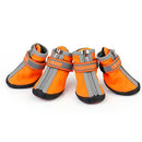 HCPET A1703 Pet Non-Slip Wear-Resistant Shoes Puppy Feet Cover, Size: Number 4(Waterproof Orange)